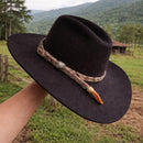 Chapéu Country Western com Chocalho de Cobra